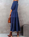Shara™ | Robe Midi en Coton avec Détails Pratiques