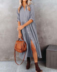 Shara™ | Robe Midi en Coton avec Détails Pratiques