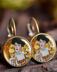ARTISSA™ Boucles d’Oreilles avec Peinture à l’Huile