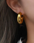 Créoles Audacieuses en Or 14 Carats – Élégance et Style en Un Seul Accessoire