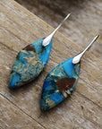 Tamsin™ | Boucles d'Oreilles en Pierre Naturelle Dorée