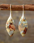 Tamsin™ | Boucles d'Oreilles en Pierre Naturelle Dorée