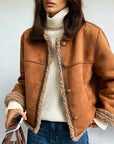 Rosalie™ | Veste en Suède avec Doublure en Mouton