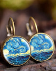 ARTISSA™ Boucles d’Oreilles avec Peinture à l’Huile