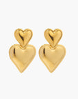 Livia™ | Boucles d’Oreilles Double Cœur