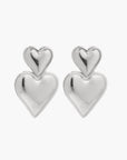Livia™ | Boucles d’Oreilles Double Cœur