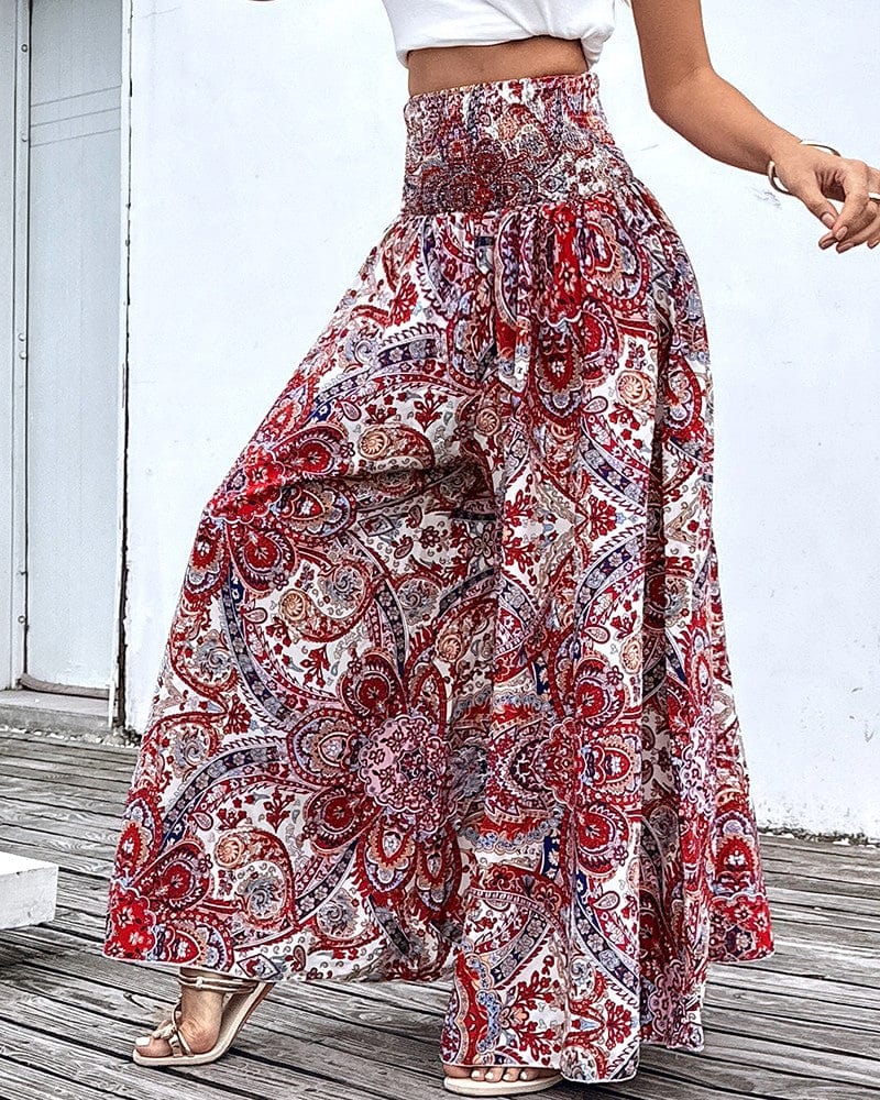 Layali™ | Pantalon Taille Haute Aérien aux Motifs Uniques