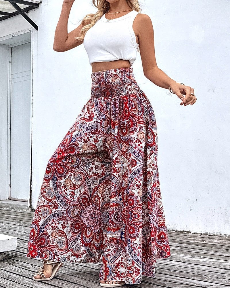 Layali™ | Pantalon Taille Haute Aérien aux Motifs Uniques