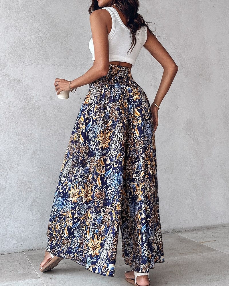 Layali™ | Pantalon Taille Haute Aérien aux Motifs Uniques