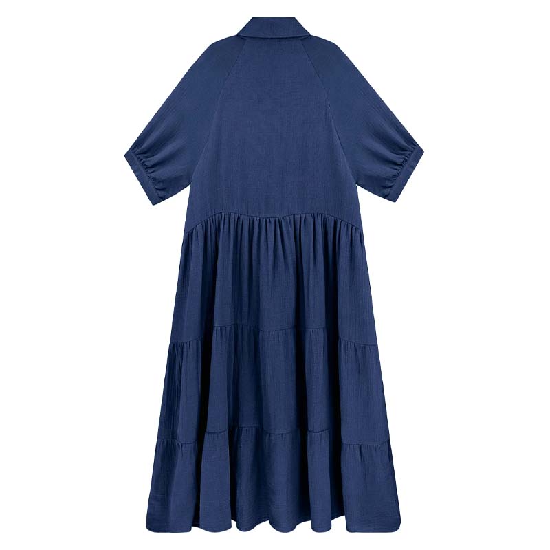 Shara™ | Robe Midi en Coton avec Détails Pratiques