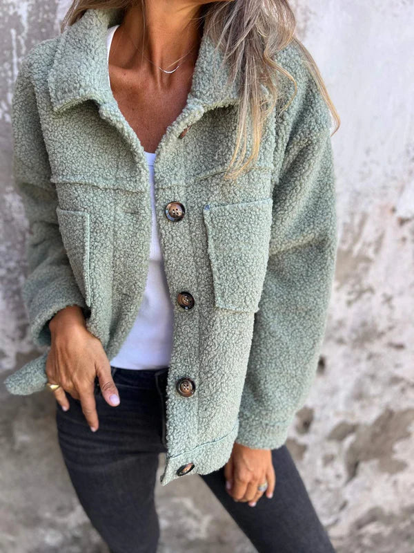 Dion™ | Manteau en Laine Court avec Revers