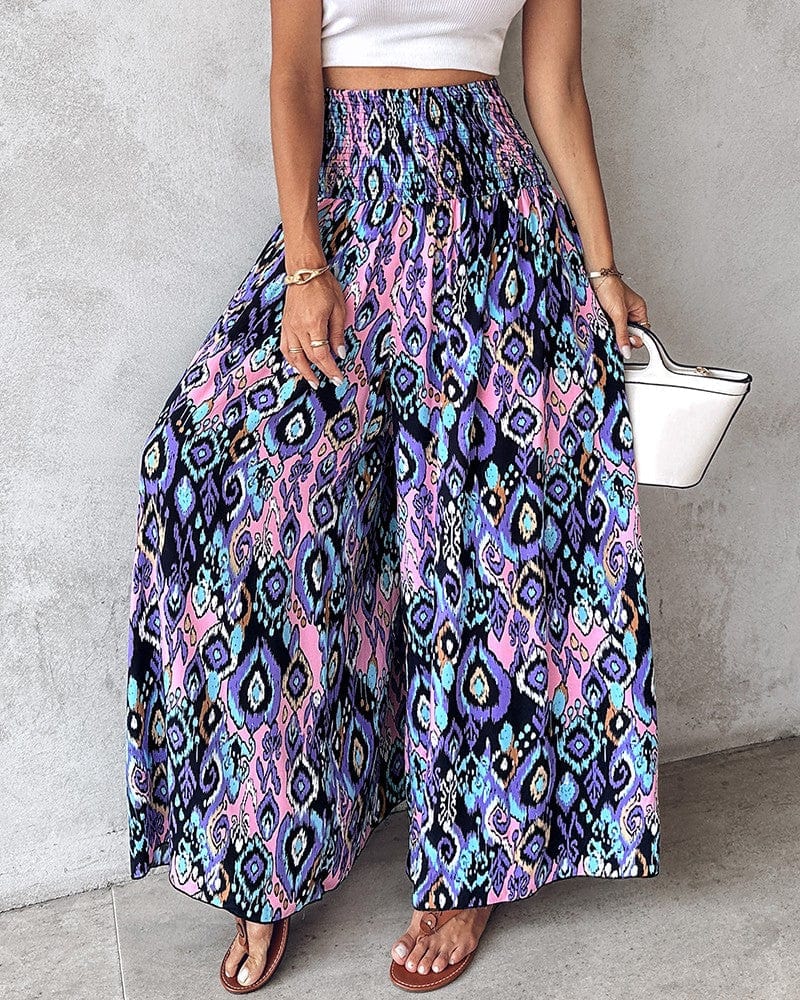 Layali™ | Pantalon Taille Haute Aérien aux Motifs Uniques