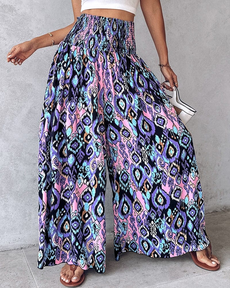 Layali™ | Pantalon Taille Haute Aérien aux Motifs Uniques