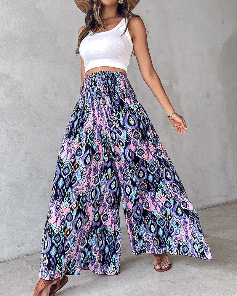 Layali™ | Pantalon Taille Haute Aérien aux Motifs Uniques