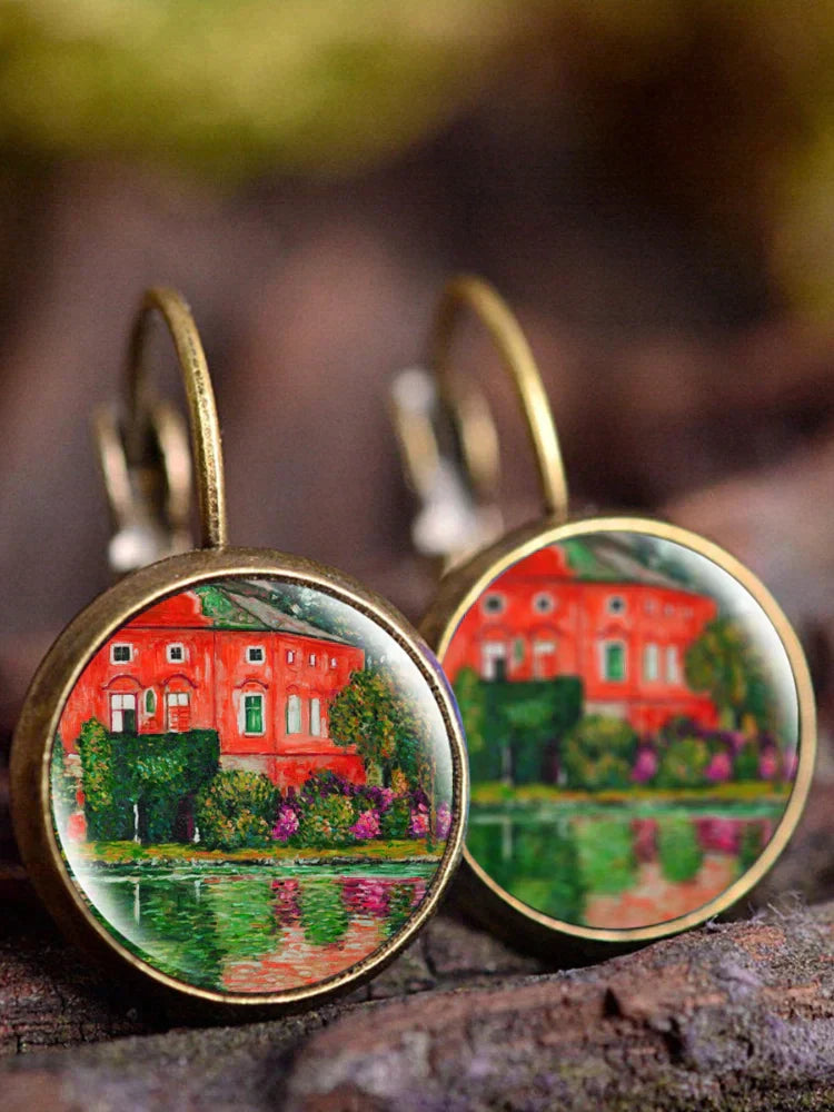 ARTISSA™ Boucles d’Oreilles avec Peinture à l’Huile