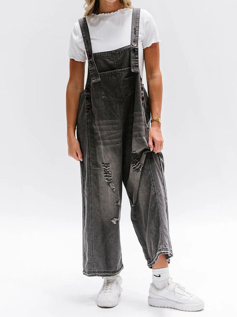 Rosemary™ | Denim Overalls in Losse Pasvorm