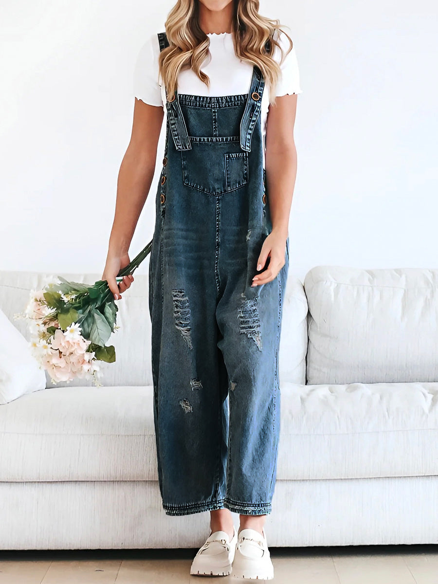Rosemary™ | Denim Overalls in Losse Pasvorm