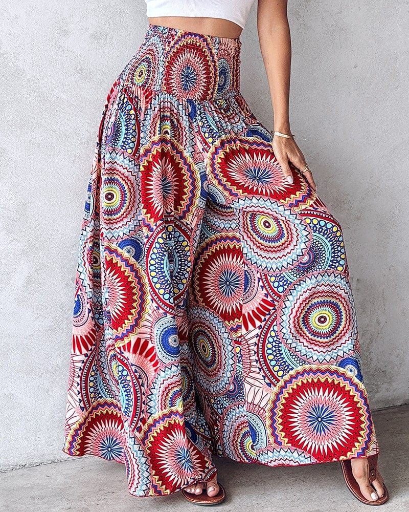 Layali™ | Pantalon Taille Haute Aérien aux Motifs Uniques
