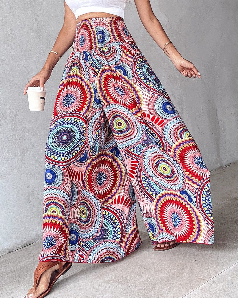 Layali™ | Pantalon Taille Haute Aérien aux Motifs Uniques