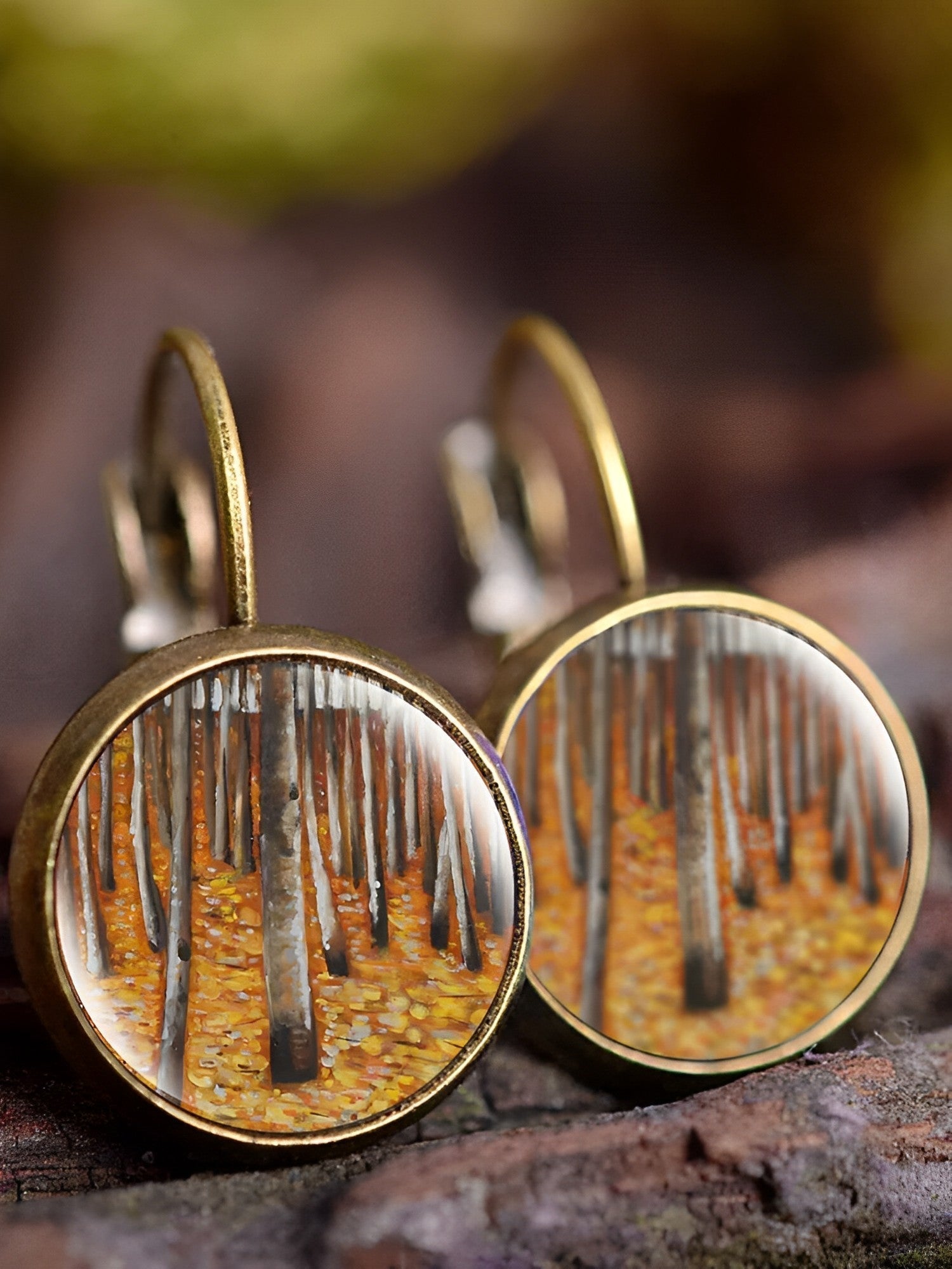 ARTISSA™ Boucles d’Oreilles avec Peinture à l’Huile