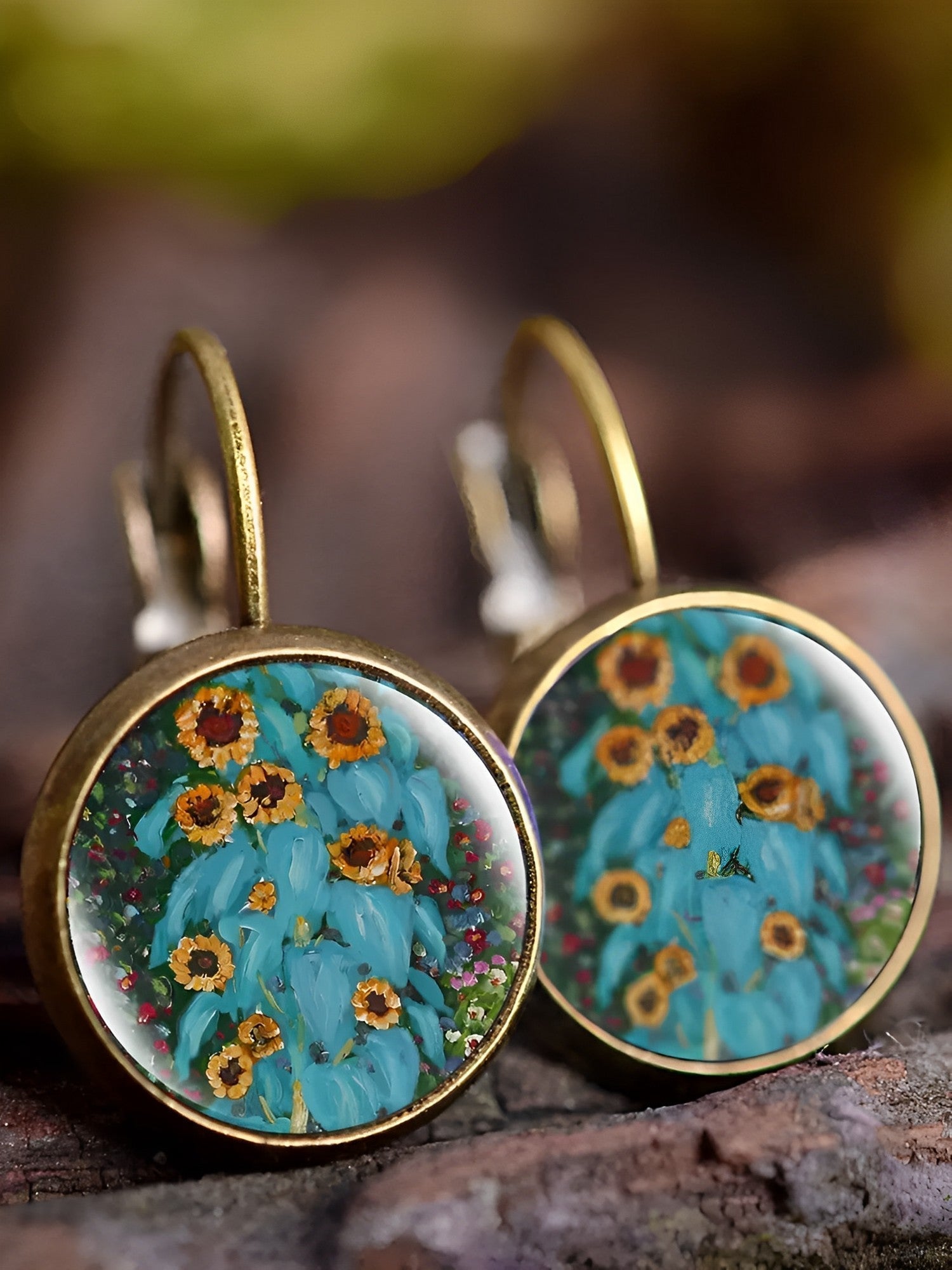 ARTISSA™ Boucles d’Oreilles avec Peinture à l’Huile
